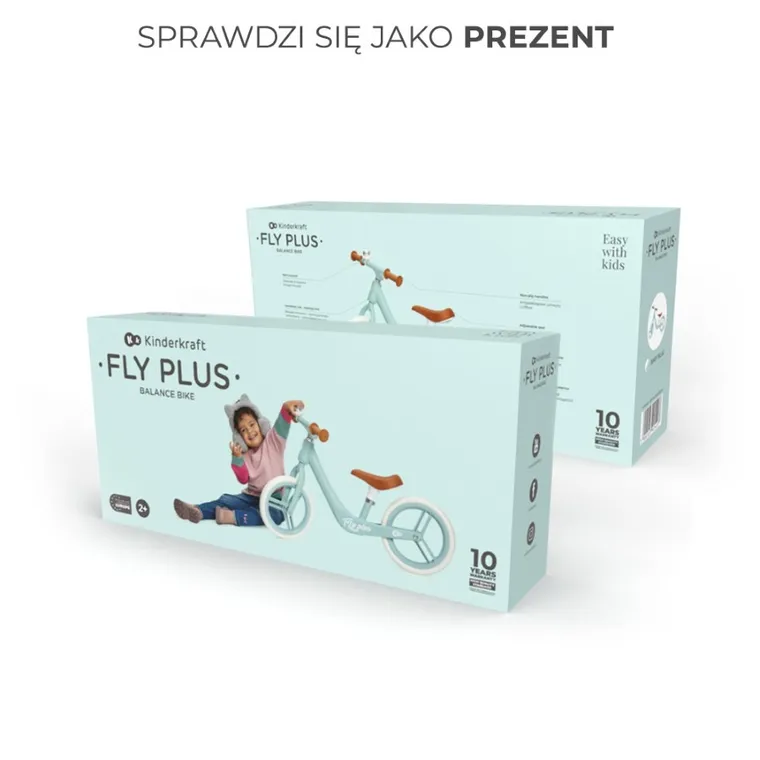 Kinderkraft, Fly Plus, bicicleta fara pedale, Baby Blue