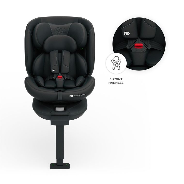 Kinderkraft, I-360 2 Plus, scaun auto, i-Size, negru, 40-150 cm