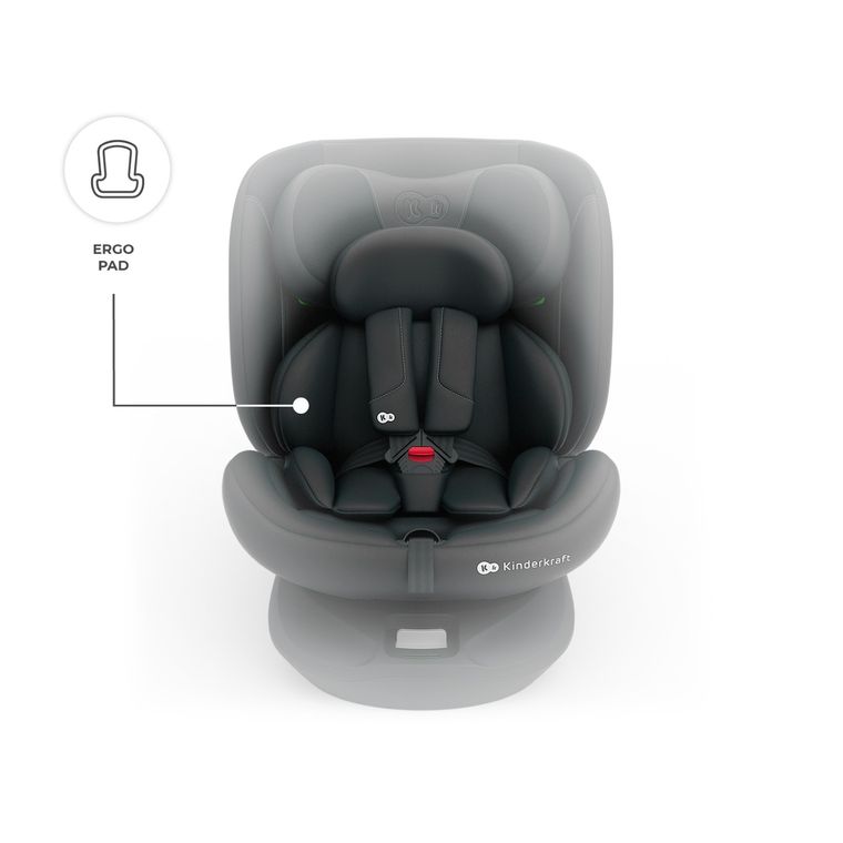 Kinderkraft, I-Grow 2 Plus, scaun auto, i-Size, negru, 40-150 cm