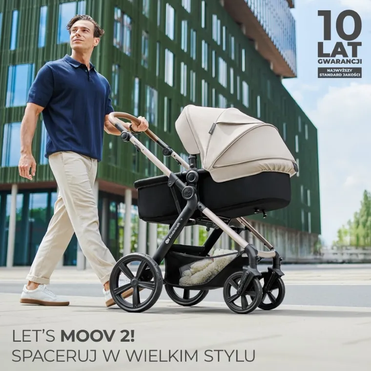 Kinderkraft, Moov 2 Air, carucior multifunctional, 3w1, Light Grey