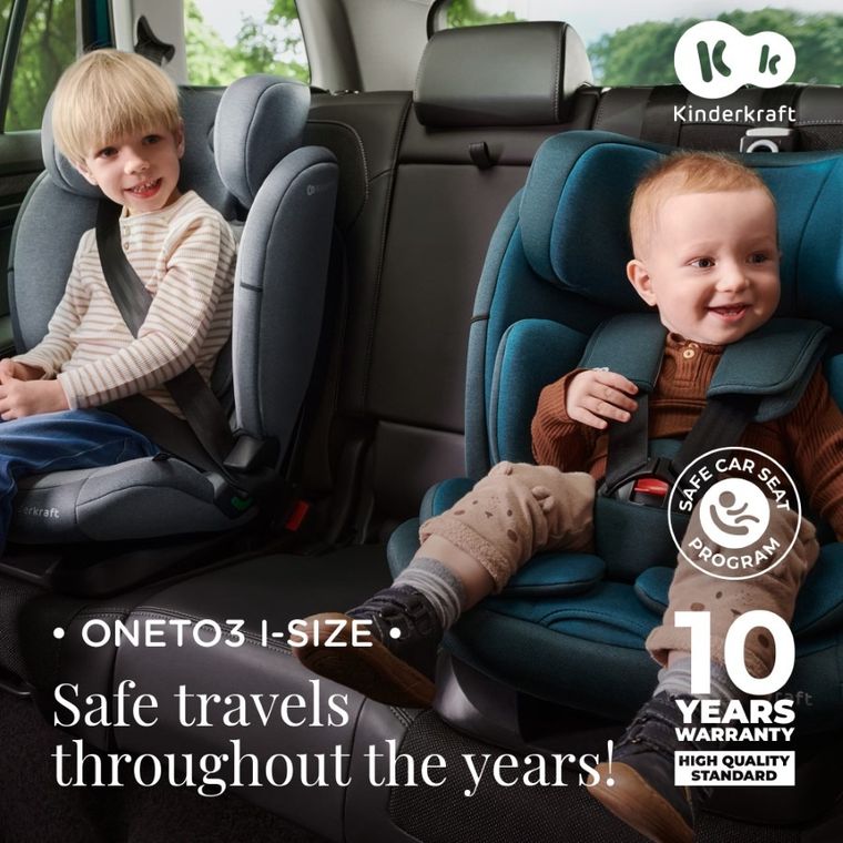 Kinderkraft, Oneto 3, I-size, scaun auto, Graphite Black, 76-150 cm