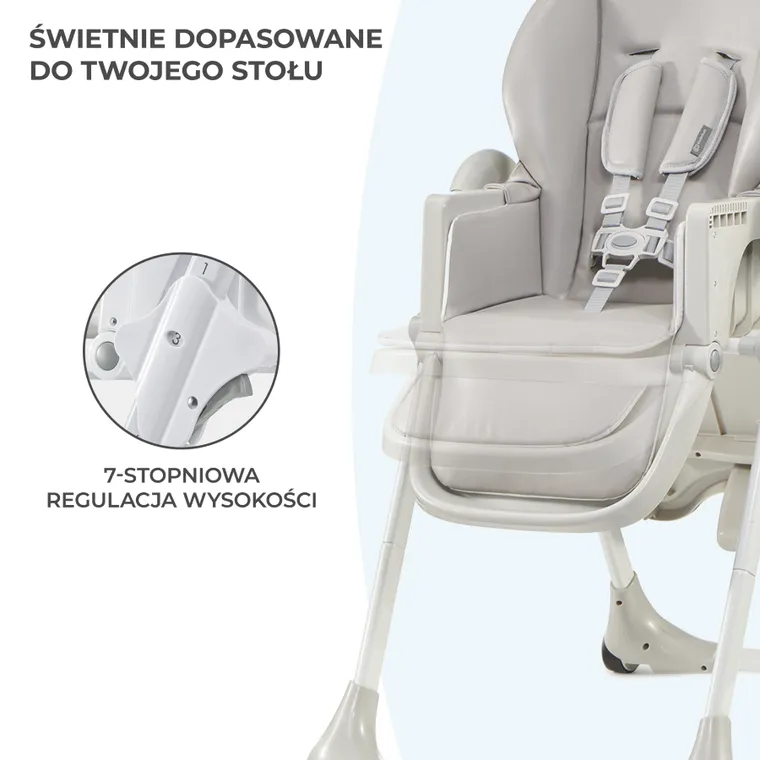 Kinderkraft, Yummy, scaun de masa, gri