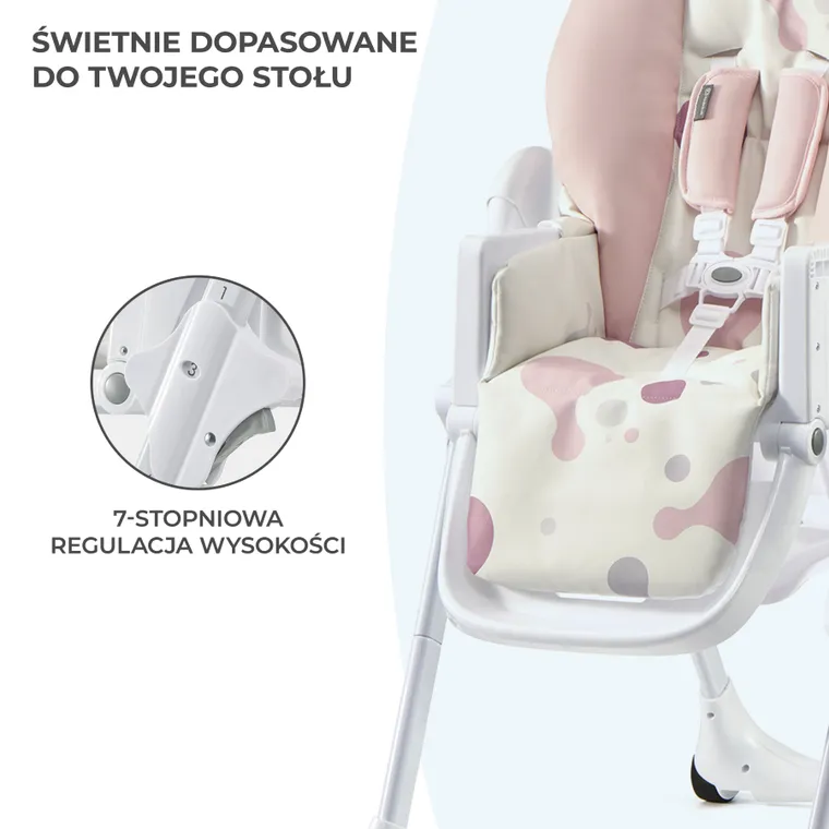 Kinderkraft, Yummy, scaun de masa, roz