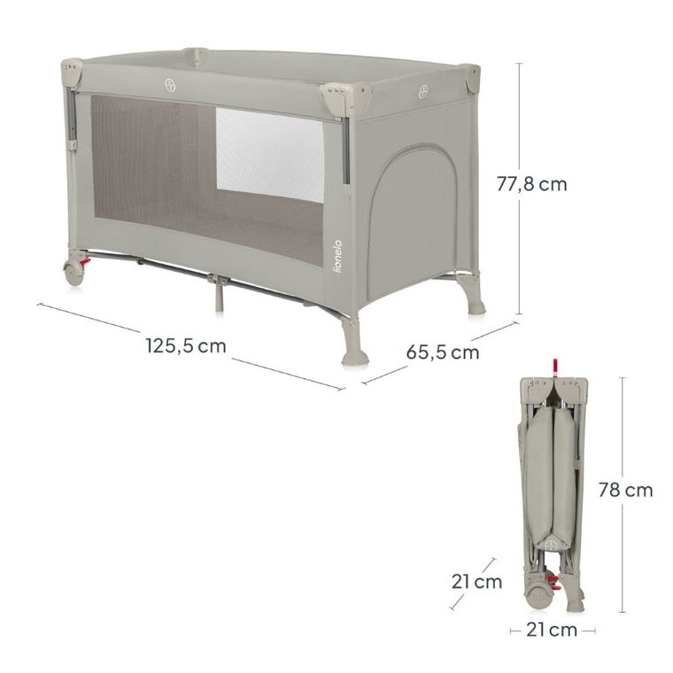 Lionelo, Ellen, patut de calatorie cu extensie mare 3in1, Beige