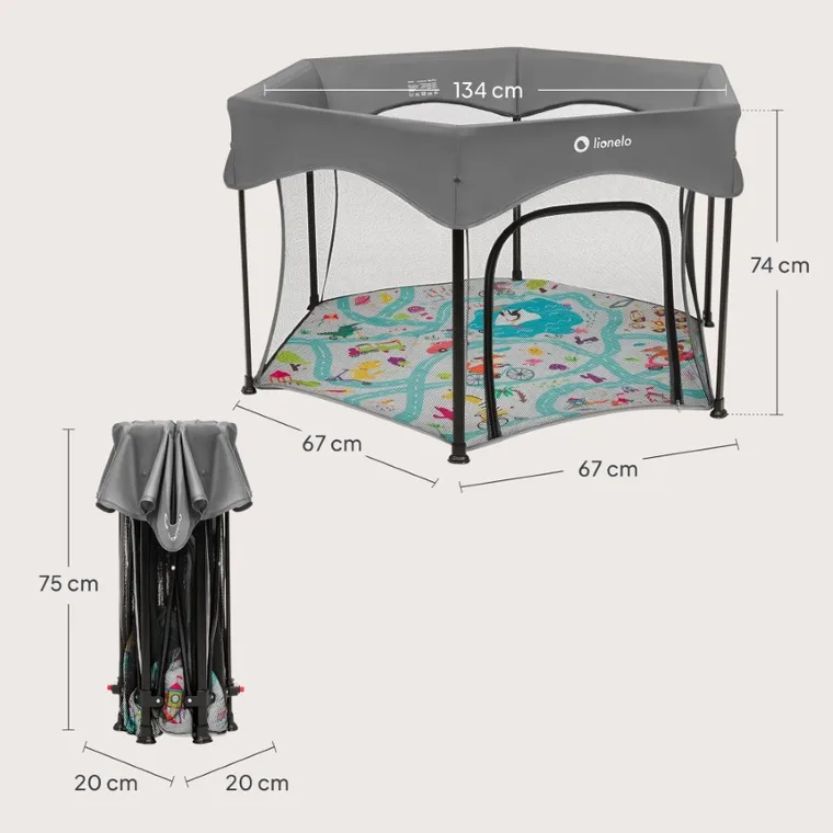 Lionelo, Roel Plus, tarc de joaca pentru copii, pliabil