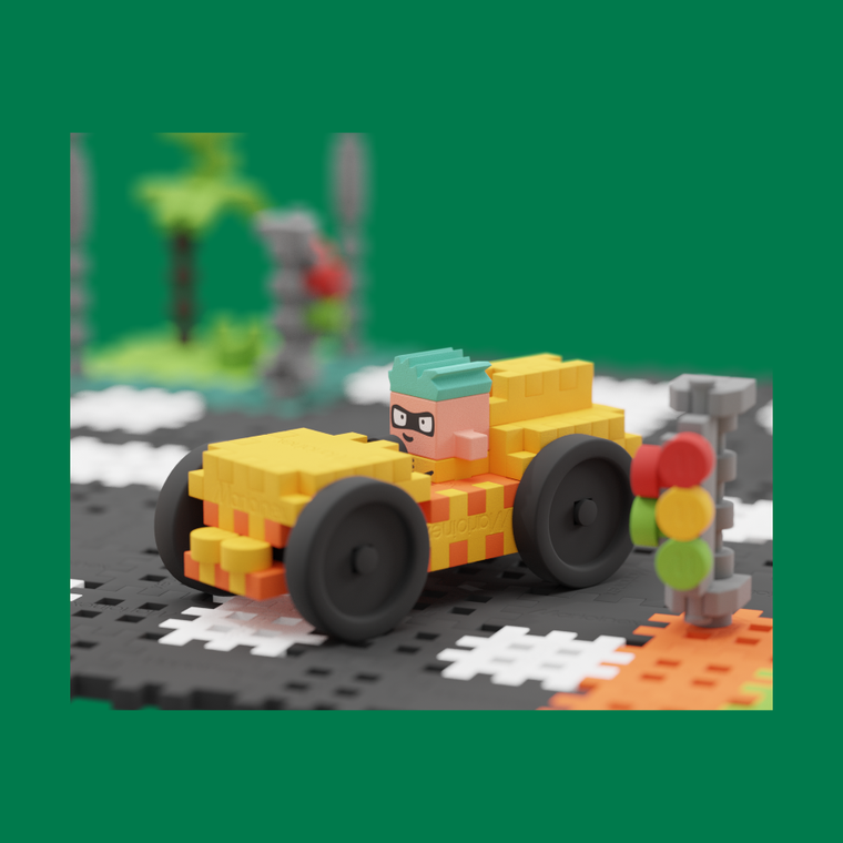 Marioinex, Mini Waffle, City, Strada, set de constructie, 280 piese