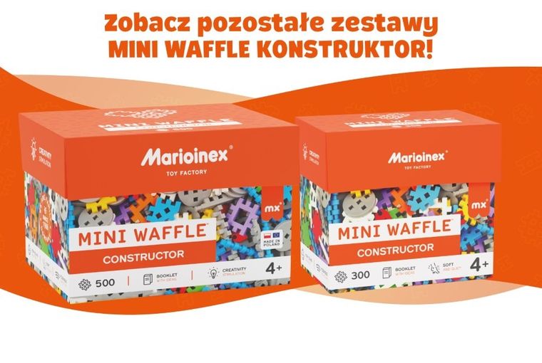 Marioinex, Mini Waffle, Constructor, set de constructie, 140 piese