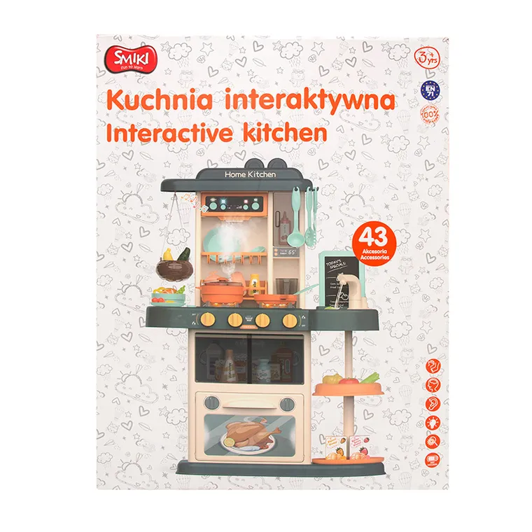 Smiki, bucatarie pentru copii cu accesorii, lumini si sunete