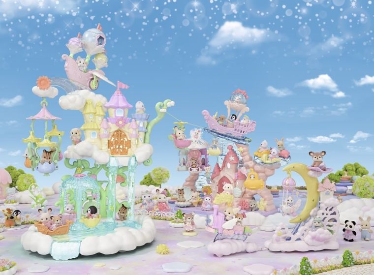 Sylvanian Families, Skytop Fairy Castle, set de joaca cu figurine, 5815