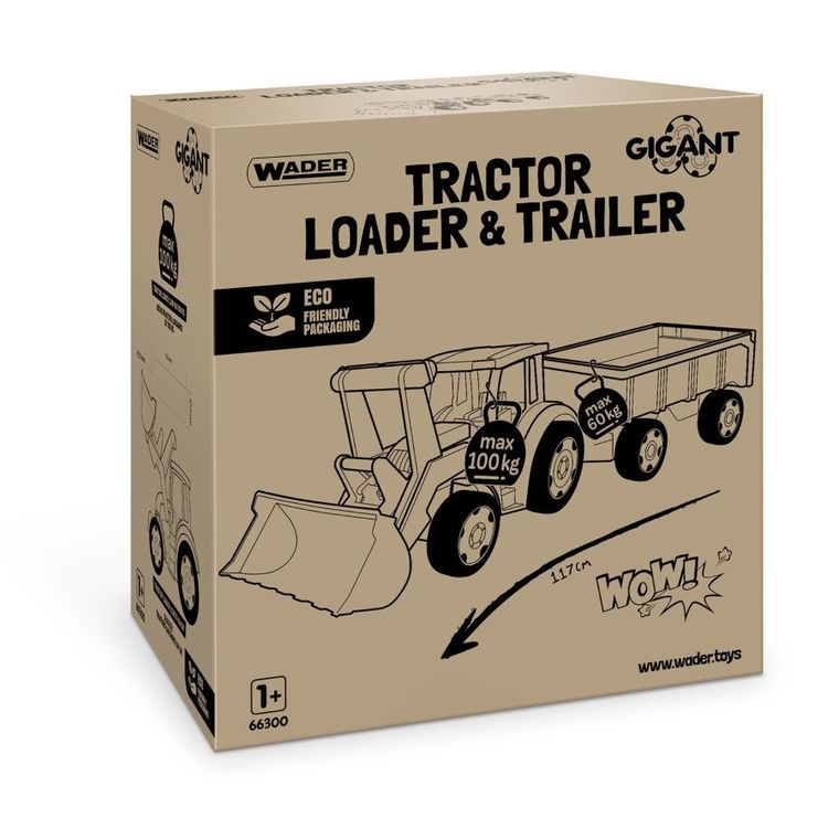 Wader, Tractor Gigant, tractor cu cupa si remorca, vehicul