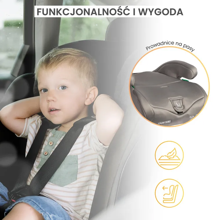 Caretero, Falcon i-Size, scaun auto, roz, 76-150 cm