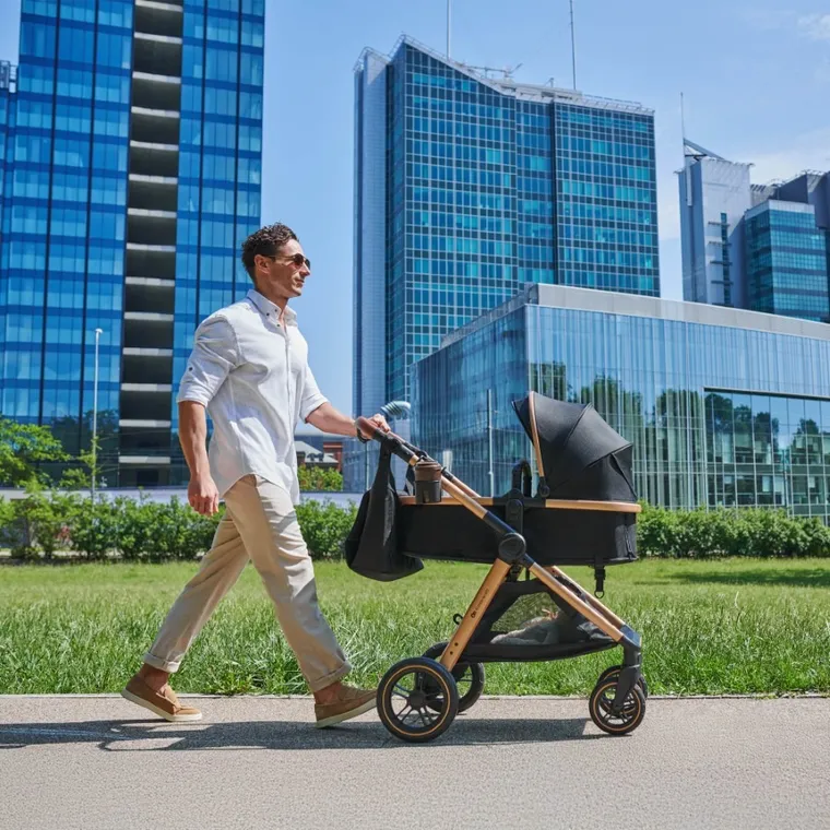 Kinderkraft, Esme Pro, carucior multifunctional 3in1, Sand Beige