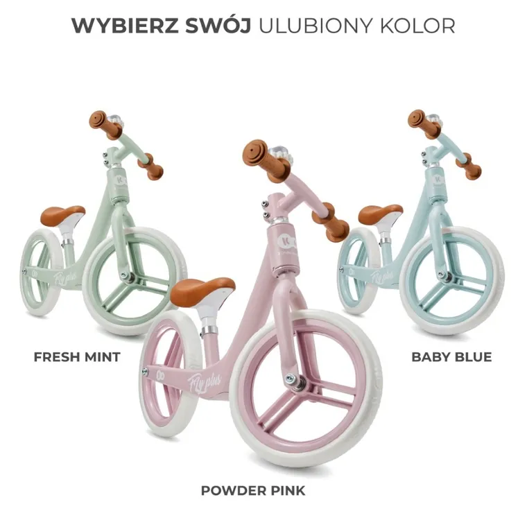 Kinderkraft, Fly Plus, bicicleta fara pedale, Baby Blue
