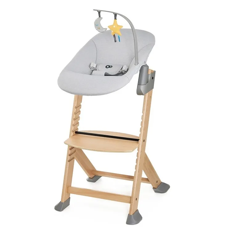 Kinderkraft, scaun de masa Enock + sezlongul Calmee, Grey