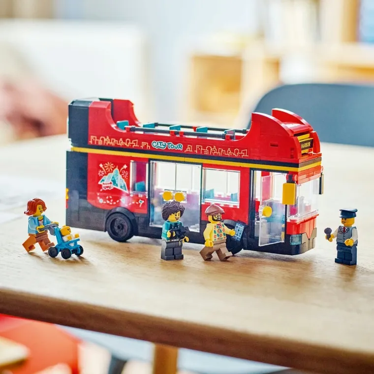 LEGO City, Autobuz turistic rosu cu etaj, 60407