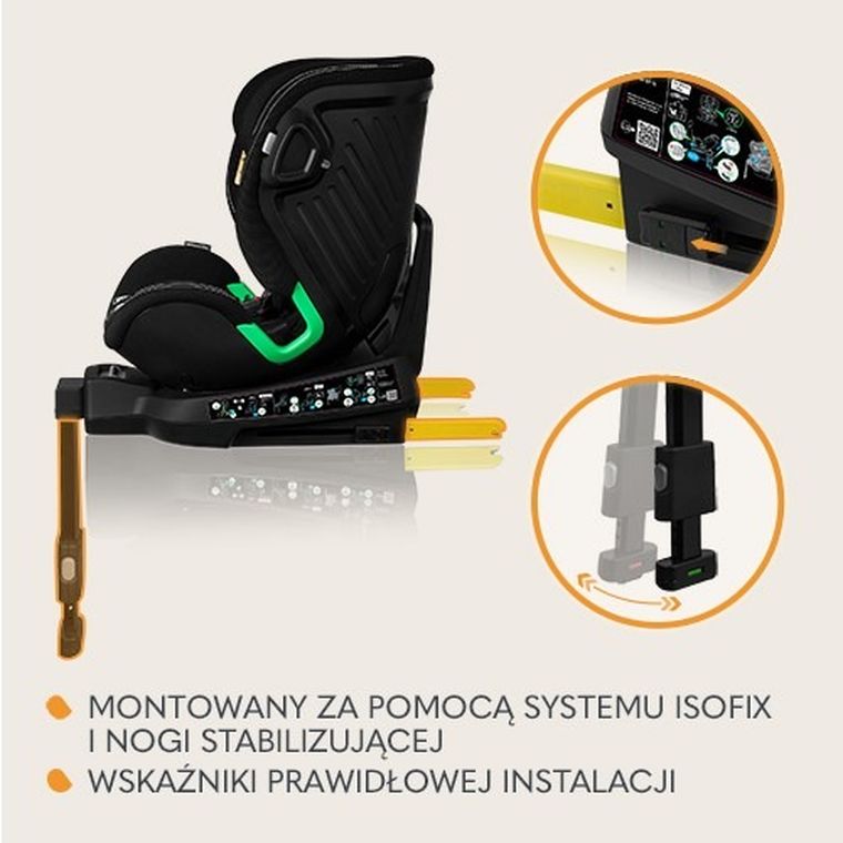 Lionelo, Harmony i-Size, scaun auto, Concrete Bamboo