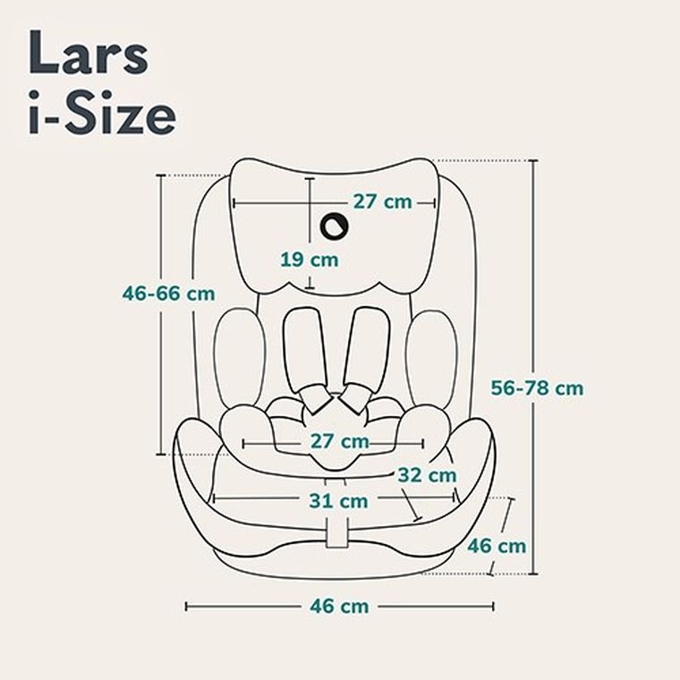 Lionelo, Lars, I-size, scaun auto, 100-150 cm, Sporty Black Red
