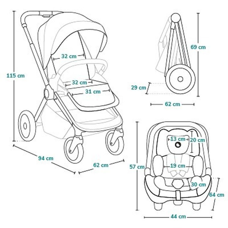 Lionelo, Layla, carucior multifunctional, 3in1, Brown Rust