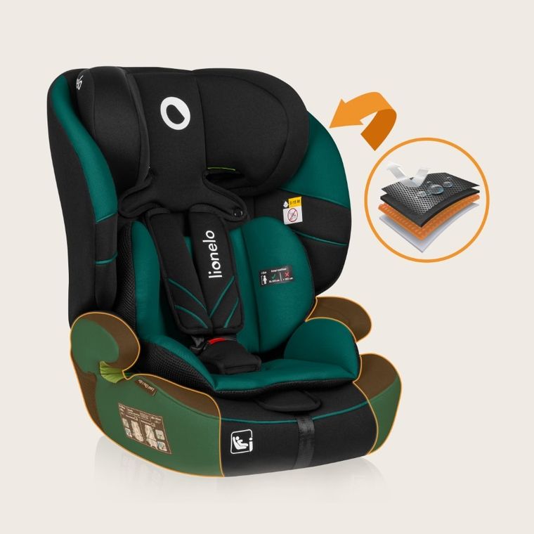 Lionelo, Levi One i-Size, scaun auto, Green Forest, 76-150 cm