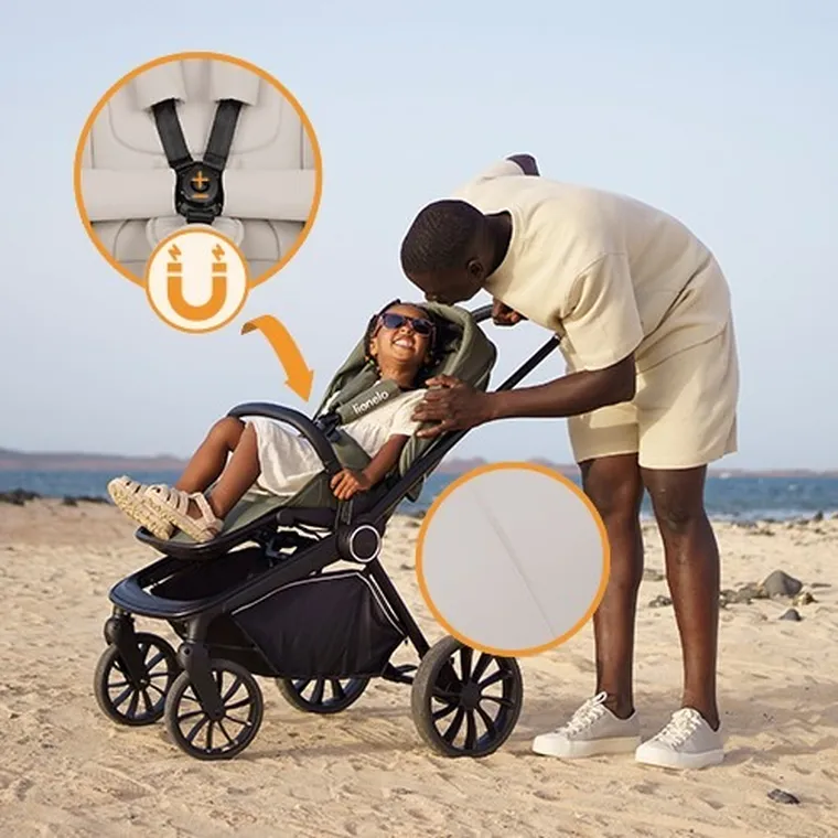 Lionelo, Mika Plus, carucior multifunctional, Beige Sand