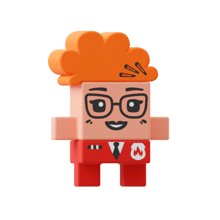 Marioinex, Mini Waffle, City, Statia de pompieri, set de constructie, 280 piese