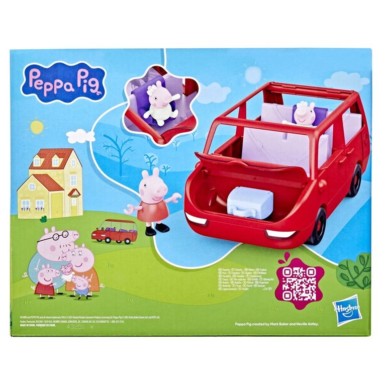 Peppa Pig, Peppa's Big Family Car, set de joaca cu figurine