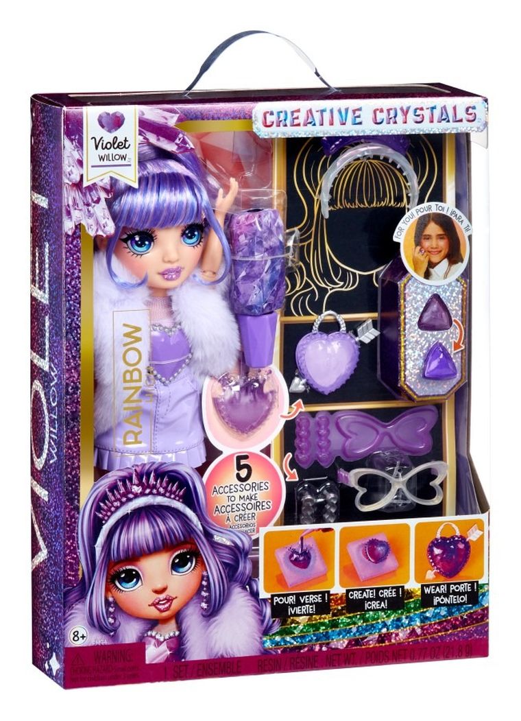 Rainbow High, Creative Crystals, Violet, papusa fashion