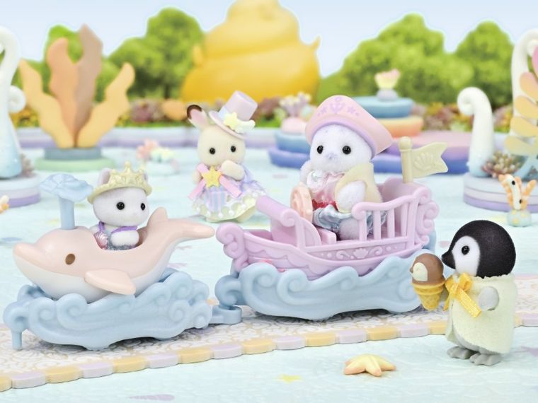 Sylvanian Families, Amusement Park Ride Set - Ride the Waves, set de joaca cu figurine, 5820
