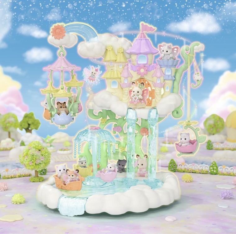 Sylvanian Families, Skytop Fairy Castle, set de joaca cu figurine, 5815