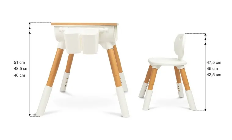 Toyz, Lara, masa si scaun pentru copii, lemn