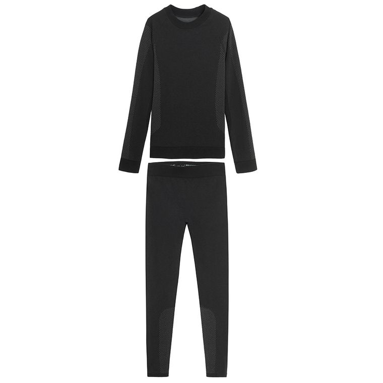 Tricou termoactiv negru cu adaos de lana NOWEAR