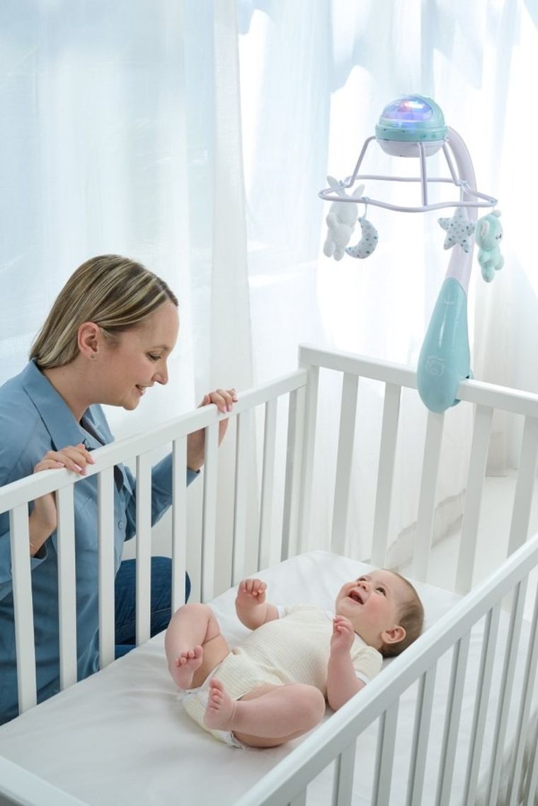 Chicco, First Dreams, Rainbow, Carusel pentru patut 3in1, albastru