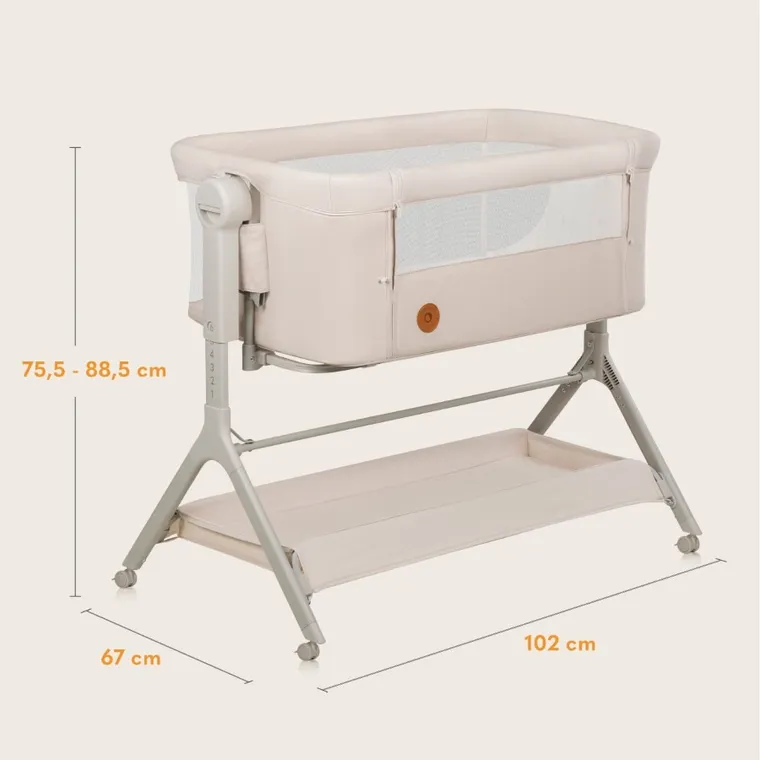 Lionelo, Leonie Plus, patut atasabil 3in1, Beige Sand