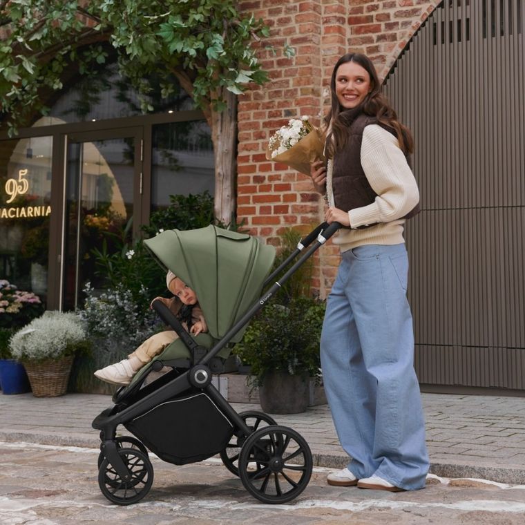 Lionelo, Mika Plus, carucior multifunctional, 3in1, Green Olive