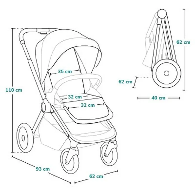 Lionelo, Mika Plus, carucior multifunctional, Brown Rust