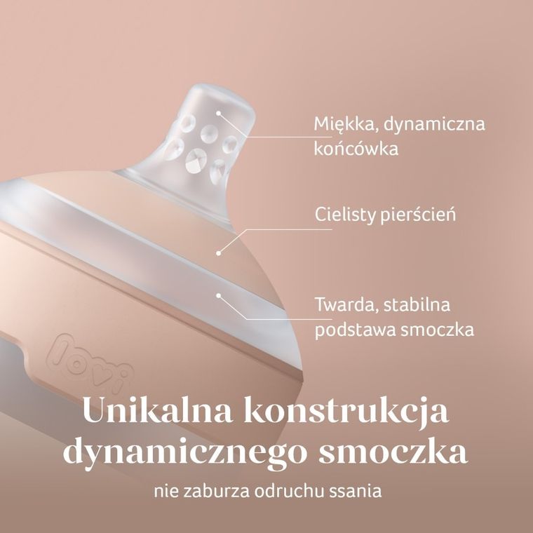 Lovi, Mammafeel, tetina dinamica pentru hranire, debit lent, 3m+