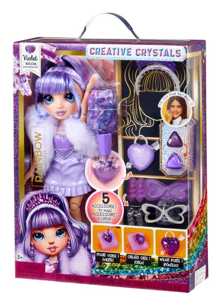 Rainbow High, Creative Crystals, Violet, papusa fashion