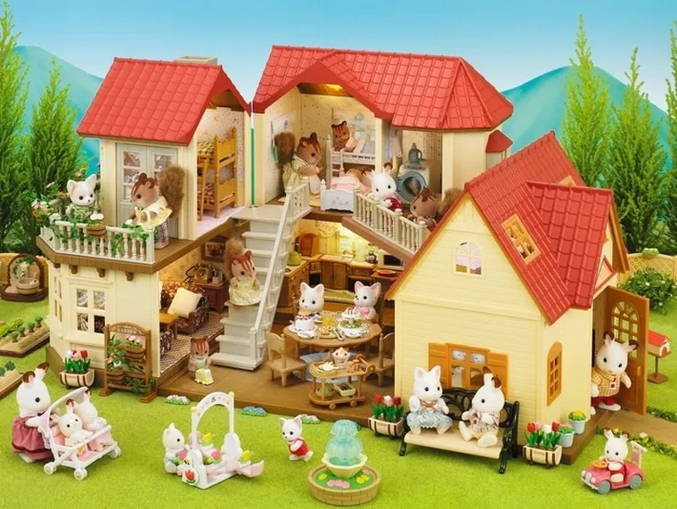 Sylvanian Families, Casa rustica primitoare, set de inceput cu figurina, 5242/5303