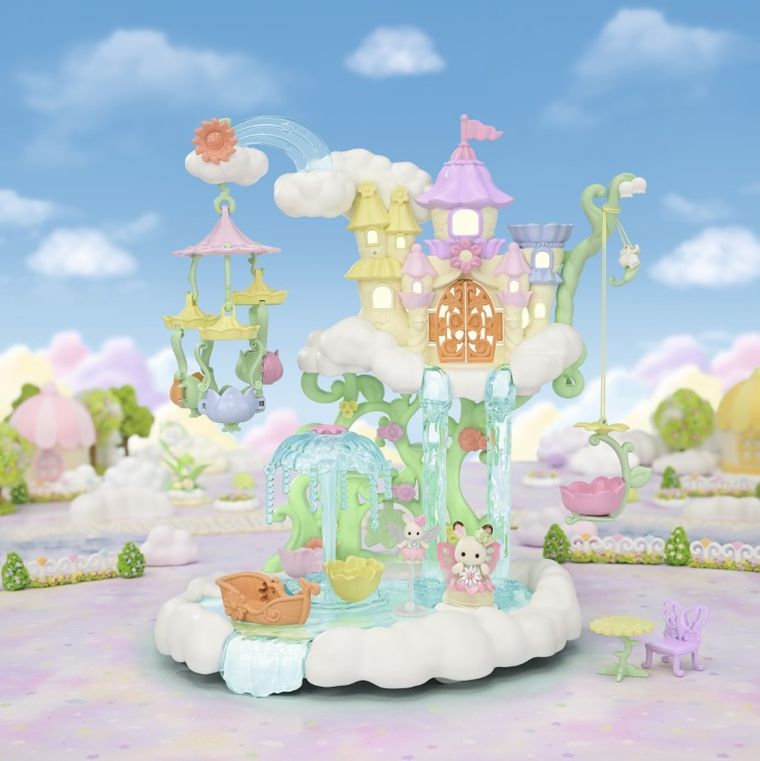 Sylvanian Families, Skytop Fairy Castle, set de joaca cu figurine, 5815