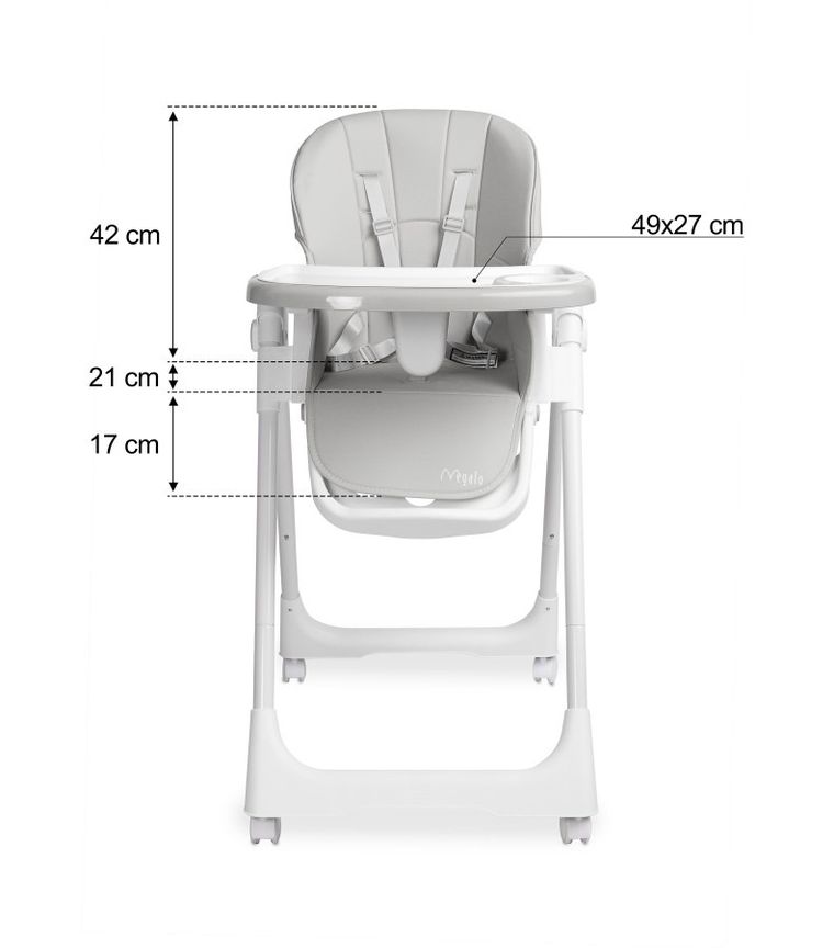 Caretero, Megalo, scaun de masa, Light Grey