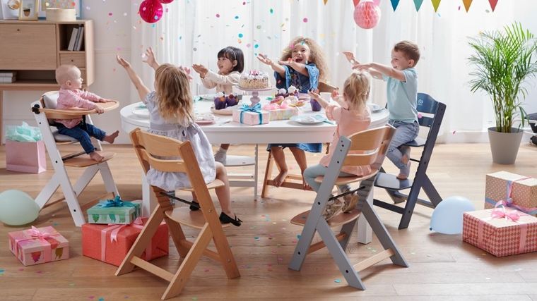 Kinderkraft, Enock, scaun pentru hranire copii 3in1, negru