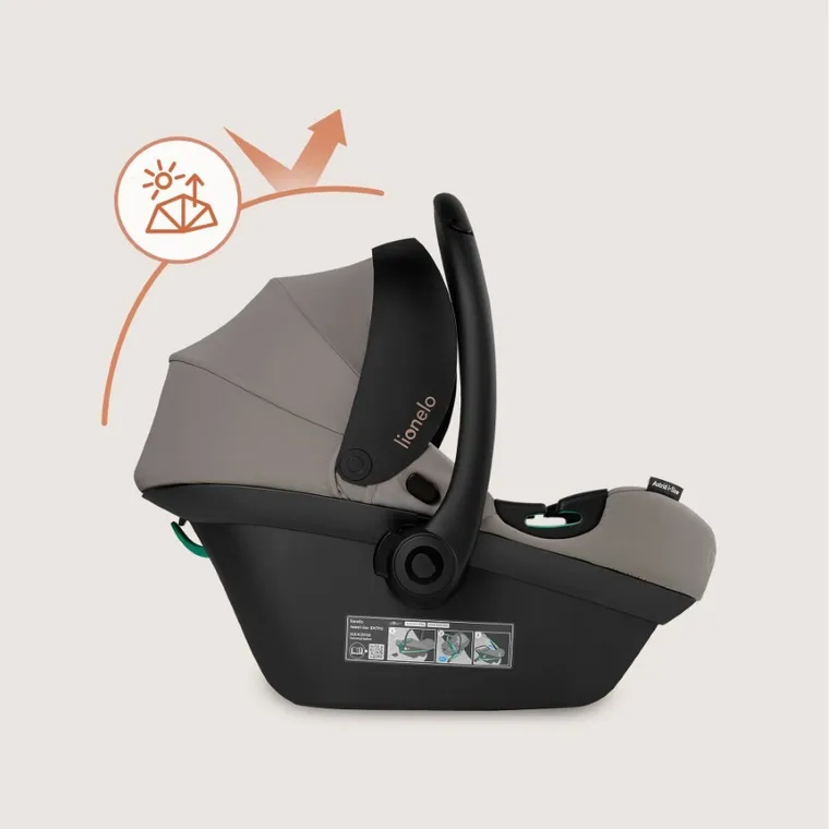 Lionelo, Astrid, i-Size, scaun auto cu baza, Beige Taupe