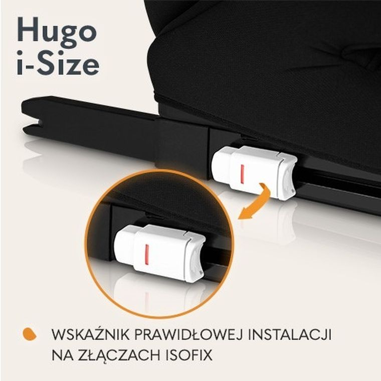Lionelo, Hugo, I-size, scaun auto, 100-150 cm, Black Carbon