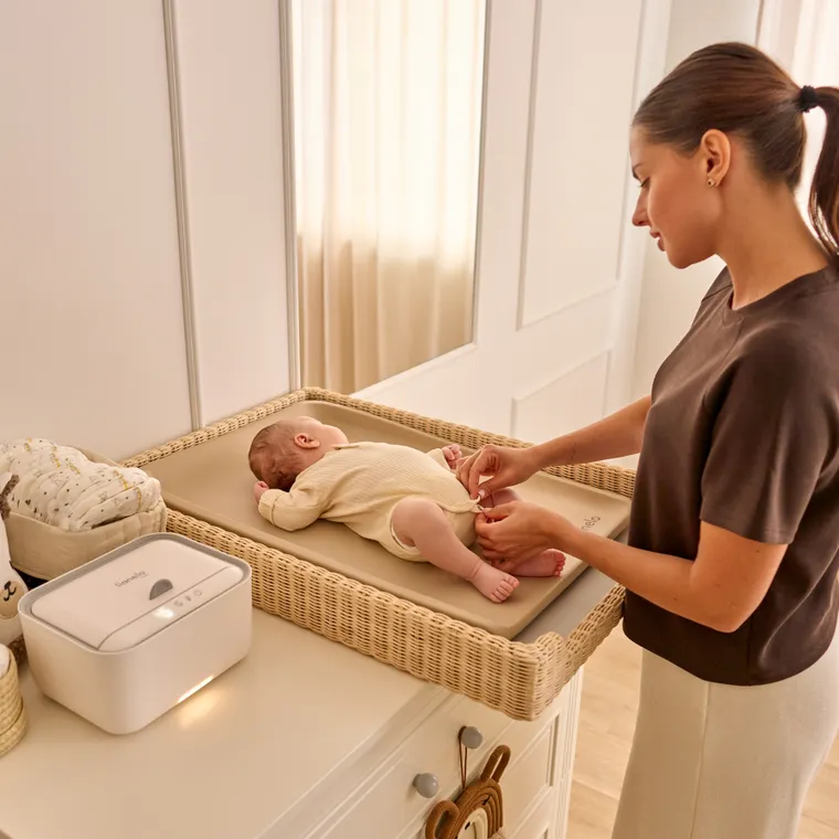 Lionelo, Megs, saltea multifunctionala pentru schimbat, Beige Sand