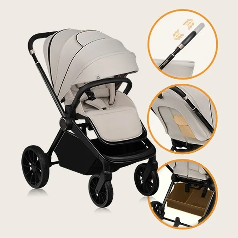 Lionelo, Mika Plus, carucior multifunctional, Beige Sand