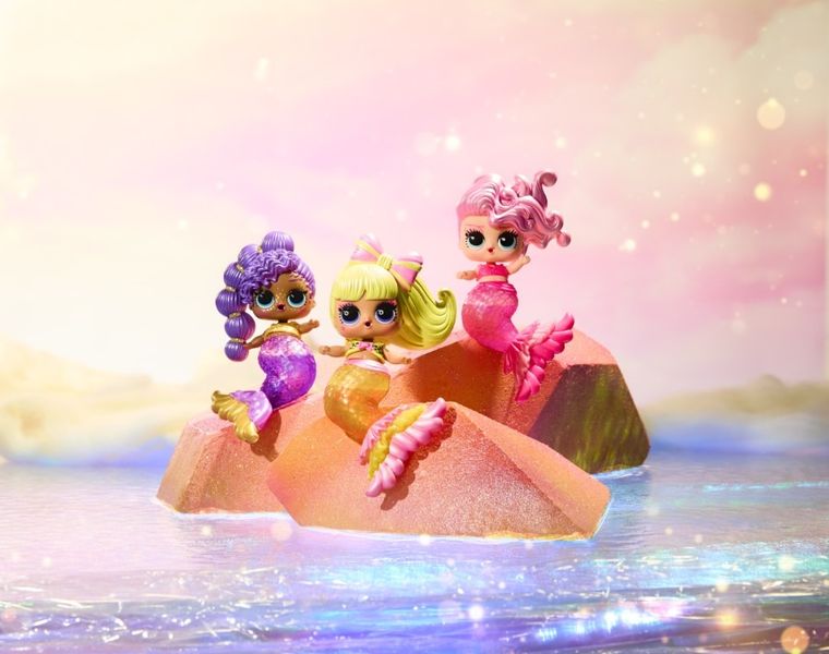 L.O.L. Surprise, Mermaids! Makeover Magic, bila surpriza cu papusa si luciu de buze, 1 buc.