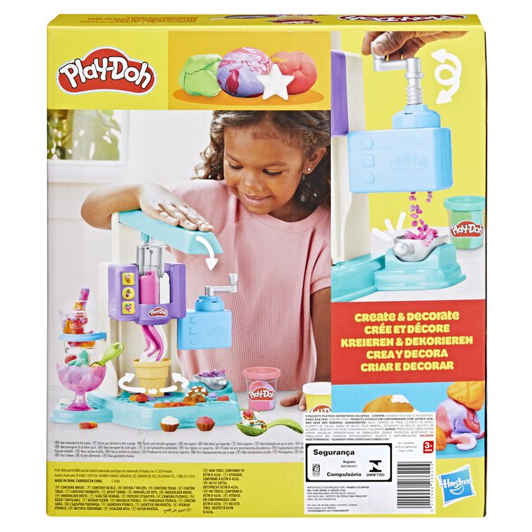 Play-Doh, Rainbow Swirl Ice Cream, set creativ de joaca