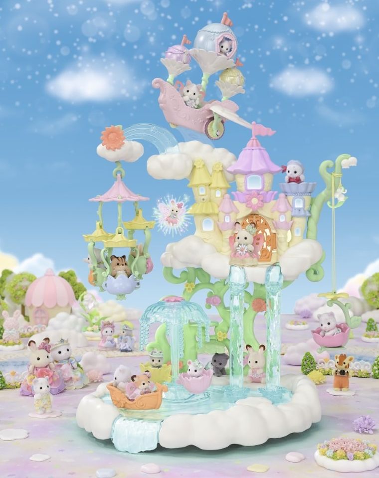 Sylvanian Families, Skytop Fairy Castle, set de joaca cu figurine, 5815
