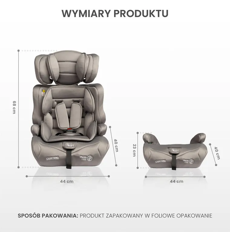Caretero, Falcon, I-Size, scaun auto, 76-150 cm, bleumarin
