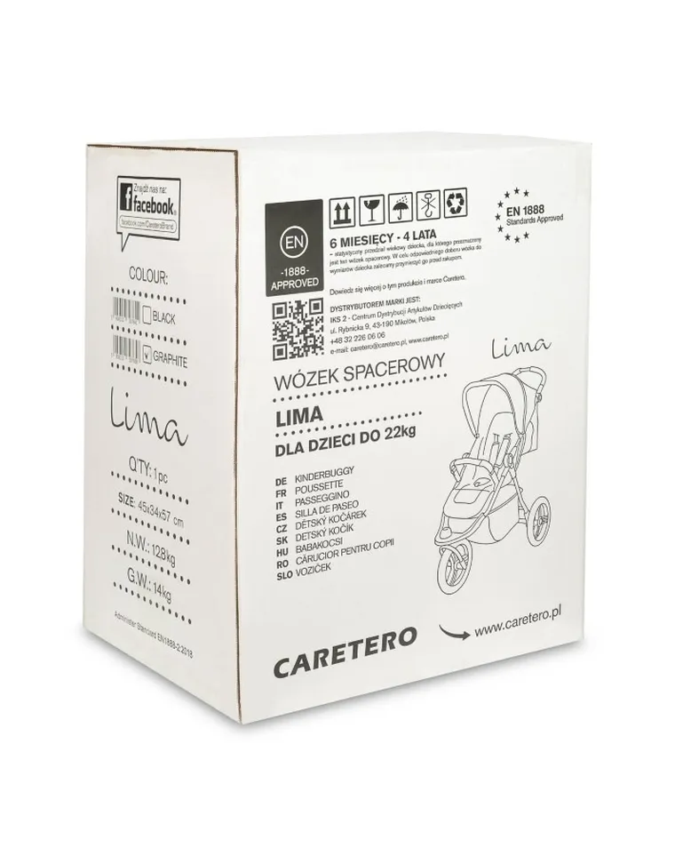 Caretero, Lima, carucior sport, Graphite